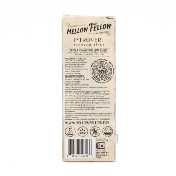 Buy Mellow Fellow Introvert Blend Disposable Vape – AK47 - Image 3