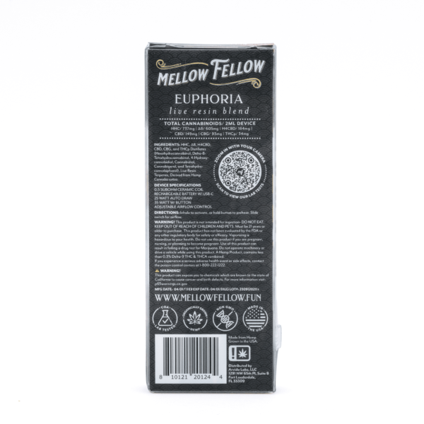 Buy Mellow Fellow Picasso’s Euphoria Blend Live Resin Disposable Vape – Strawberry Amnesia - Image 3